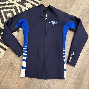 Rip Curl Dawn Patrol 1.5MM Front Zip LS Boys Wetsuit Jacket Size 14